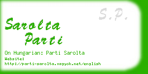 sarolta parti business card